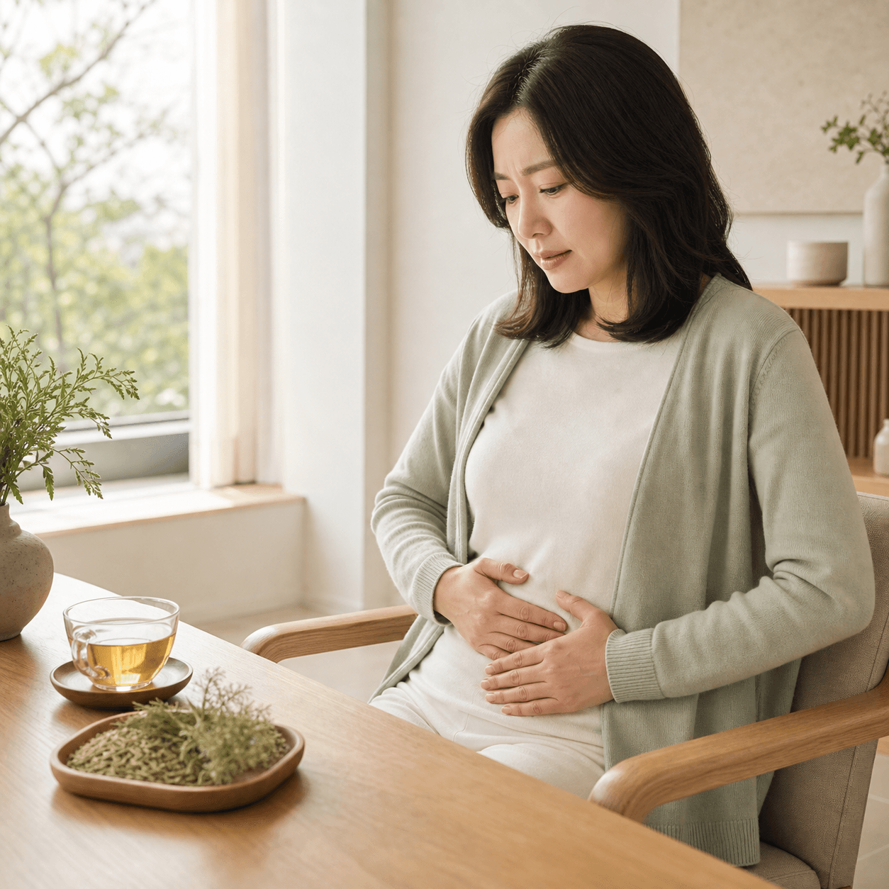 복부팽만과 가스참으로 배가 빵빵한 환자의 소화기 진료 이미지