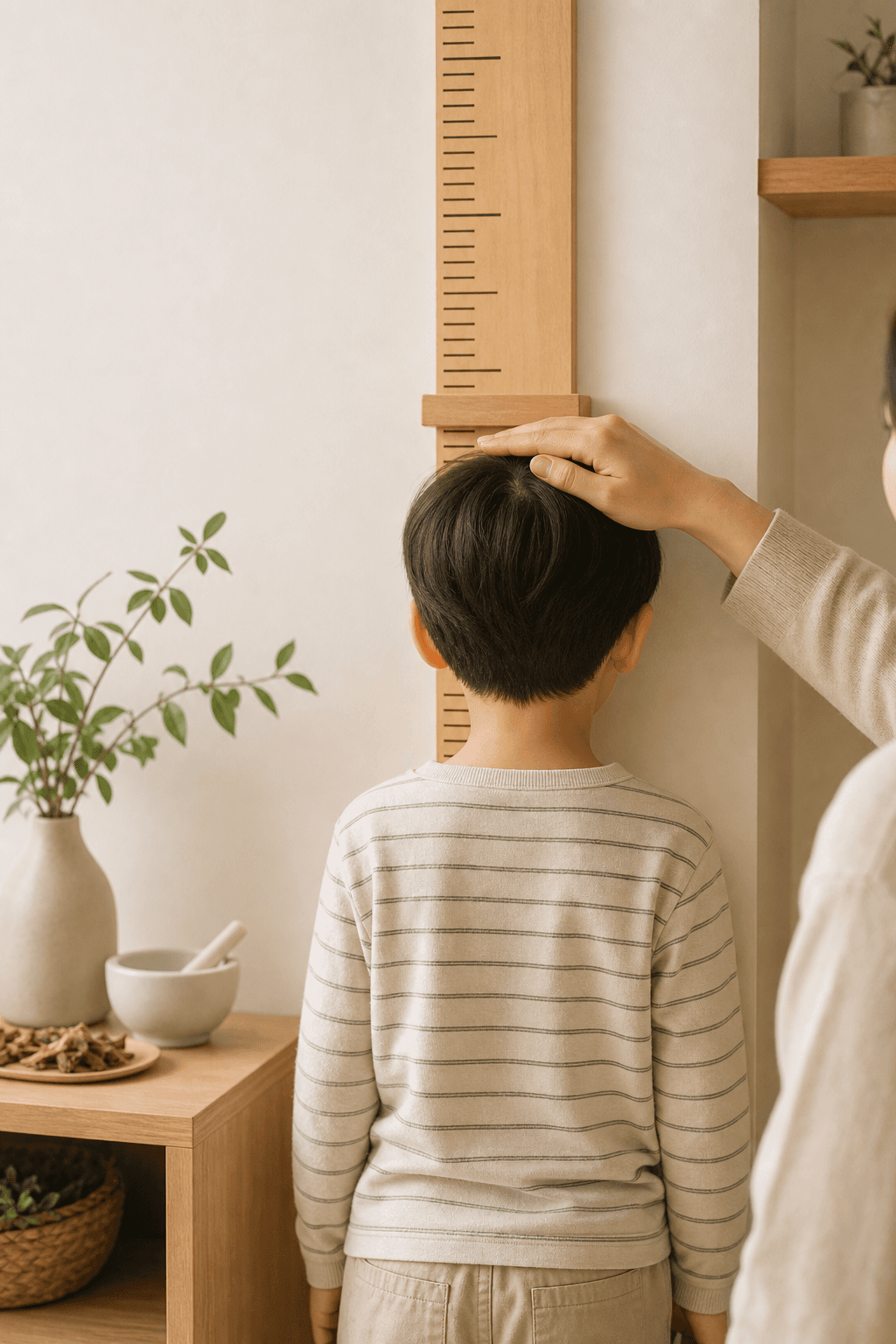 아이 성장 측정과 한방 성장 치료 이미지